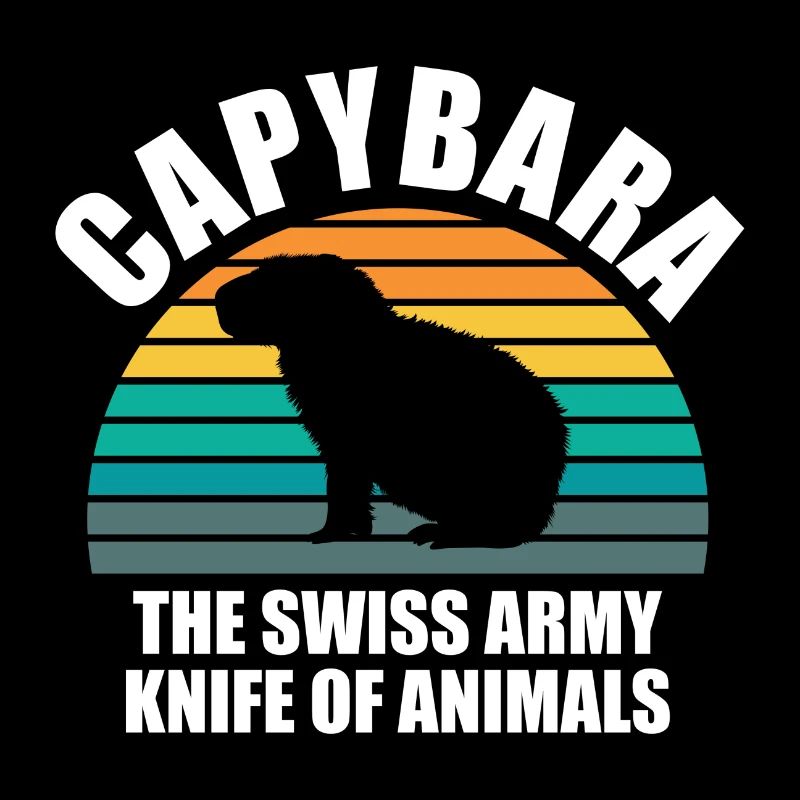Motif animalier du zoo de Capybara