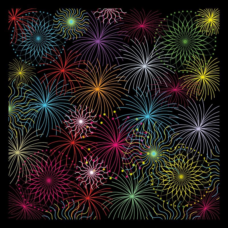 Kaleidoscope Fireworks Colors