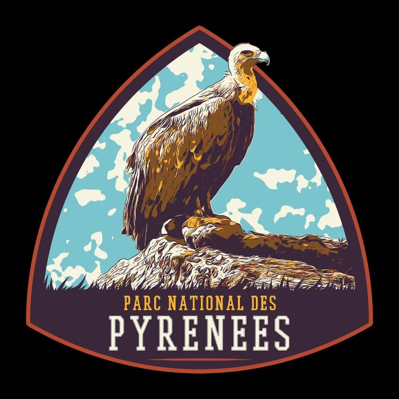 Écusson Vautour, Parc Pyrénées : Nature Protégée