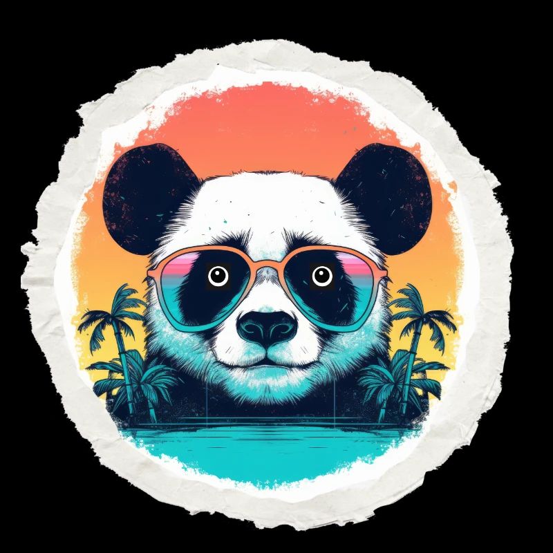 Bébé panda en vacances