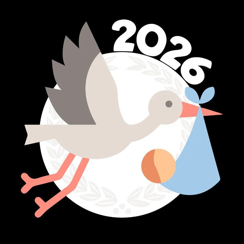 Cigogne avec bébé 2026