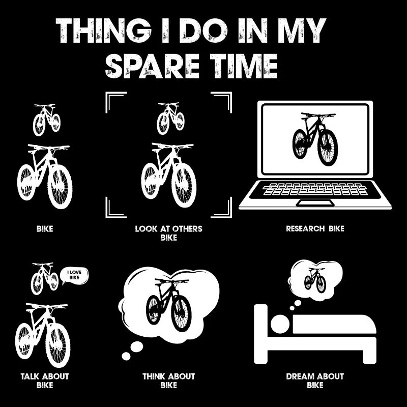 Penser à vélo pendant le temps libre