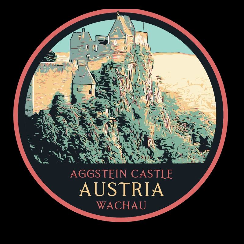 illustration Aggstein Castle, Wachau, Austria