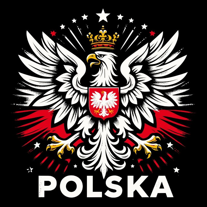 Polen Polska polnisch Wappen Adler Flagge Geschenk