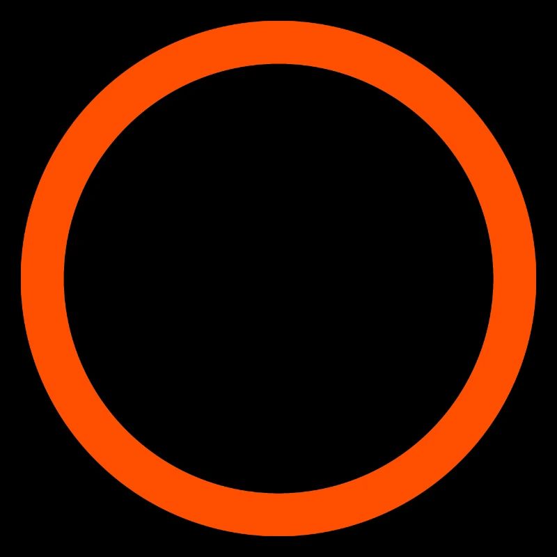 Neon Orange Circle Emblem