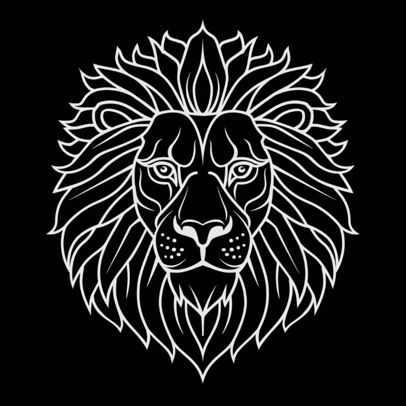 Psychedelic Lion Mandala