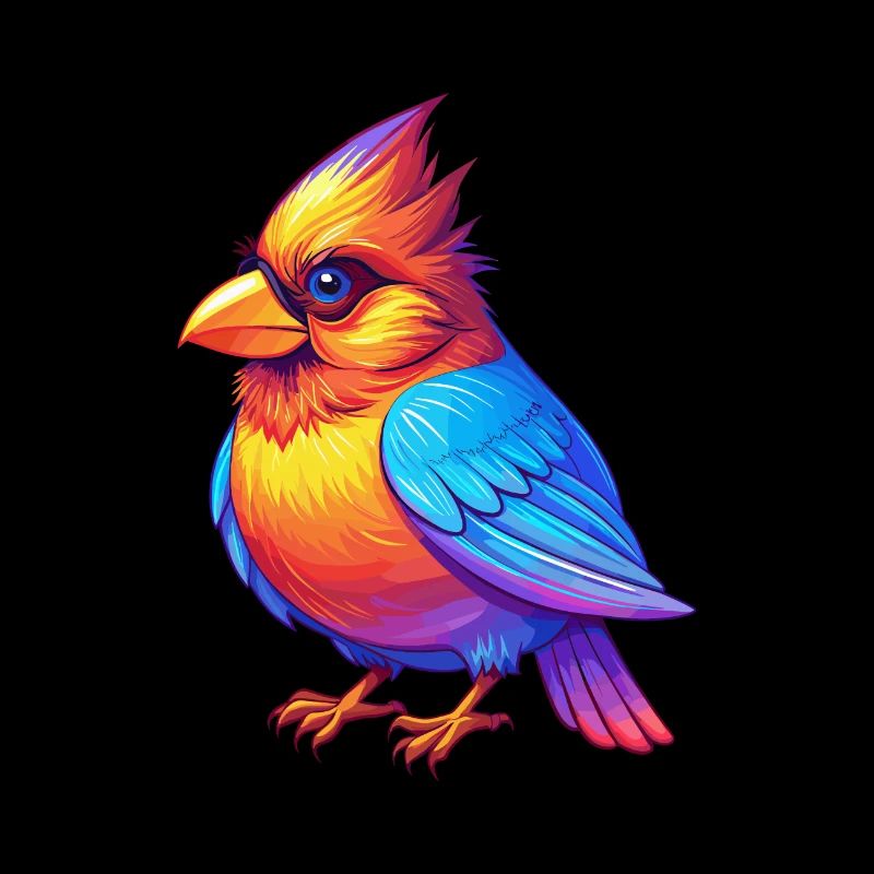 Kardinal Bunte Kawaii Cartoon Figur Vogel