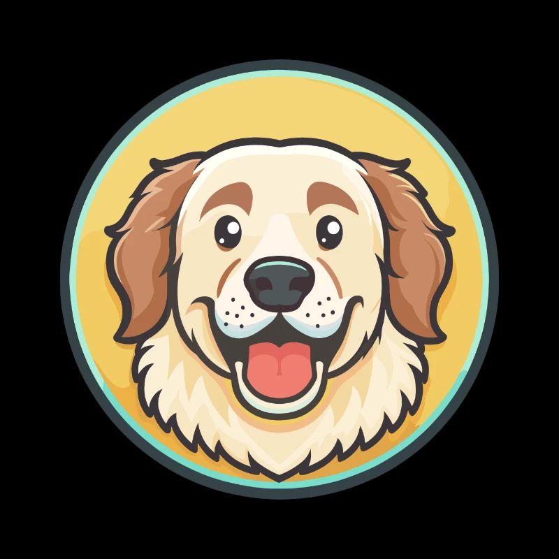 Große Pyrenäen Hunderasse Karikatur Kawaii Clipart