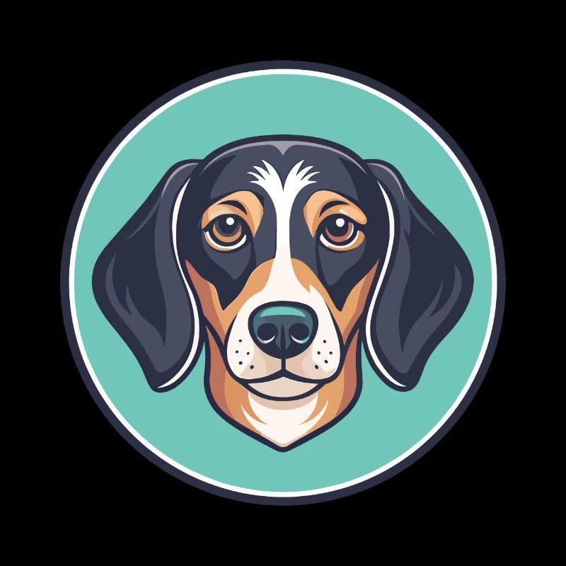 Dessin animé kawaii de race de chien de race Dachshund Westphalien