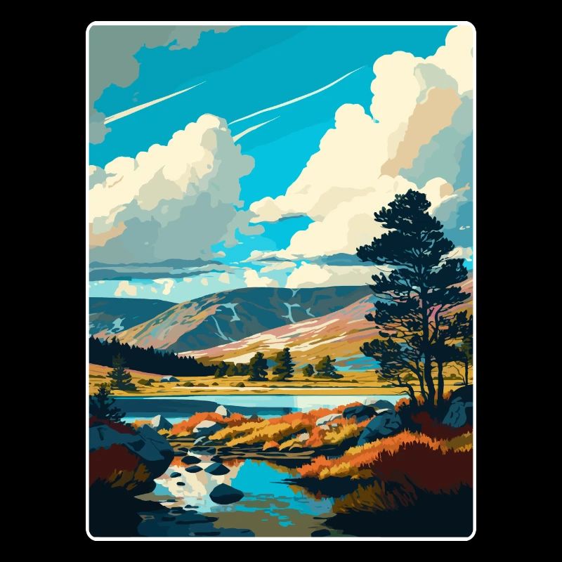 Affiche de voyage du parc national des Cairngorms