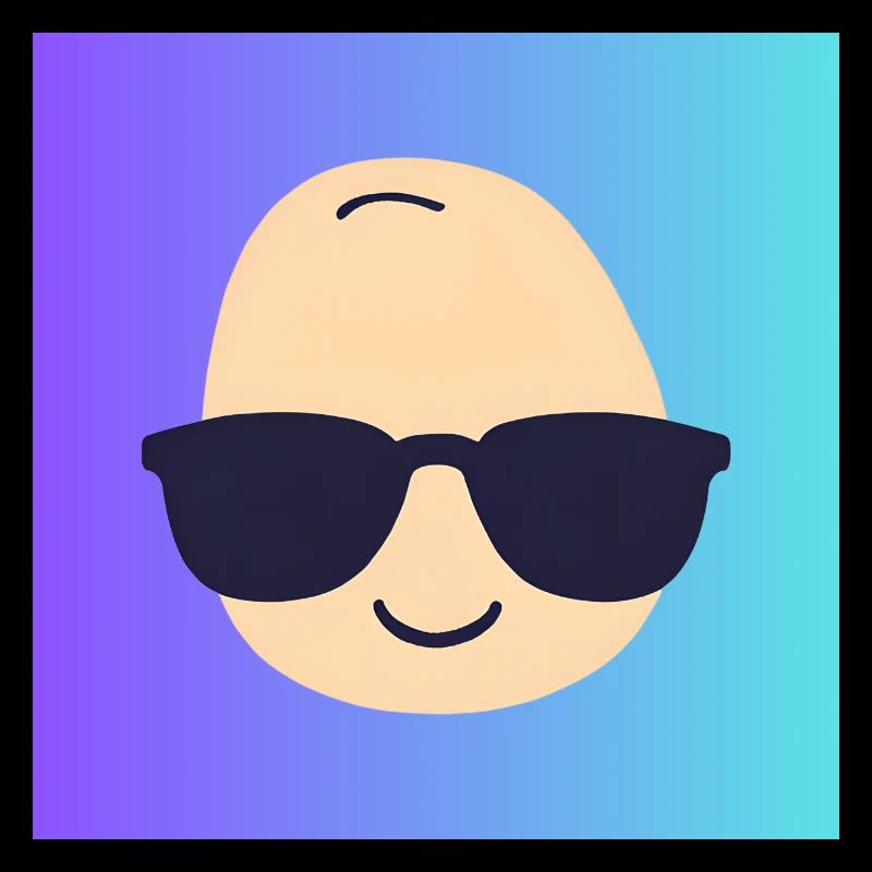 Sonnenbrillen-potato im Gradient