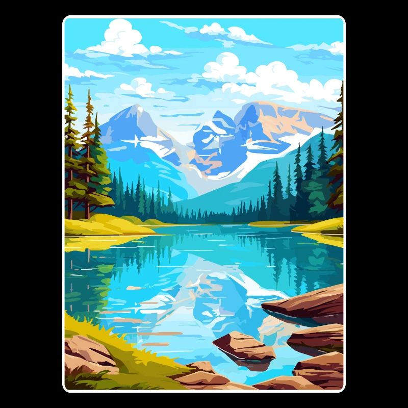 Parc national Banff Canada Affiche de voyage souvenir