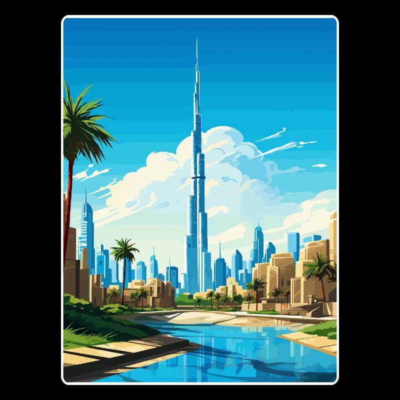 Dubai Skyline Illustration