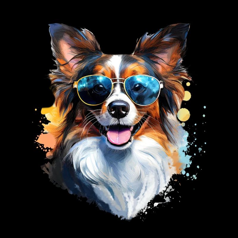 Papillon mit Sonnenbrille