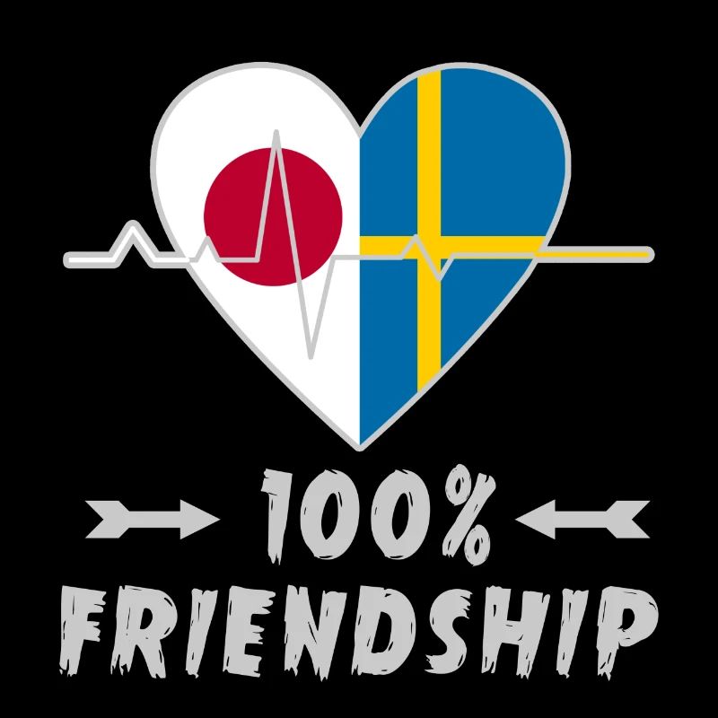 Japan und Schweden 100% Freundschaft