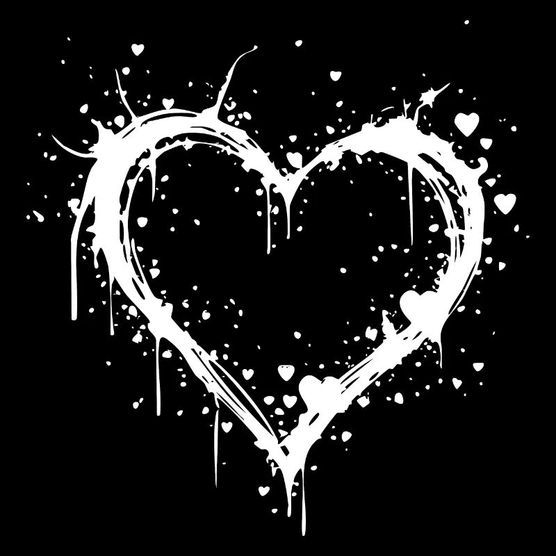 Minimalist White Heart Design