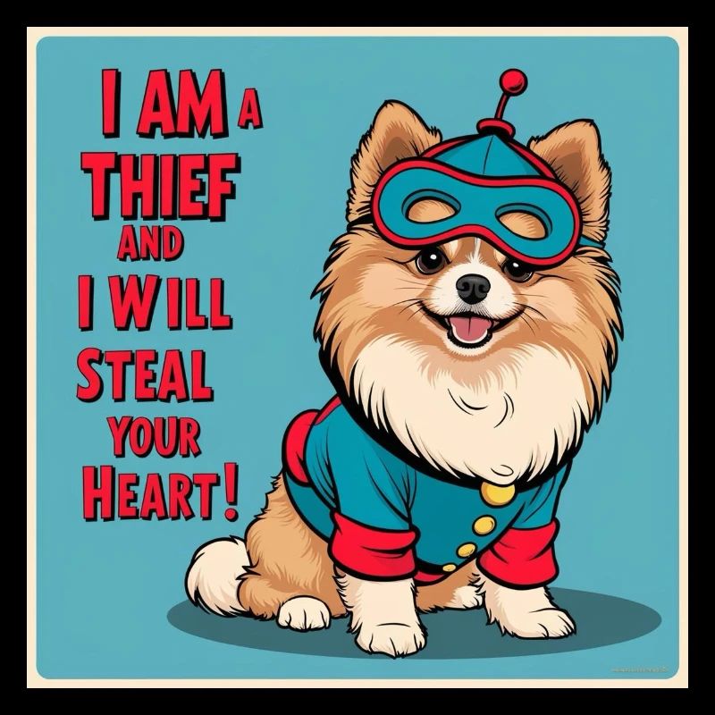 Hund im Superheldenkostüm