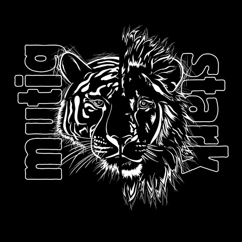 Tigre + Lion « BRAVE AND STRONG »