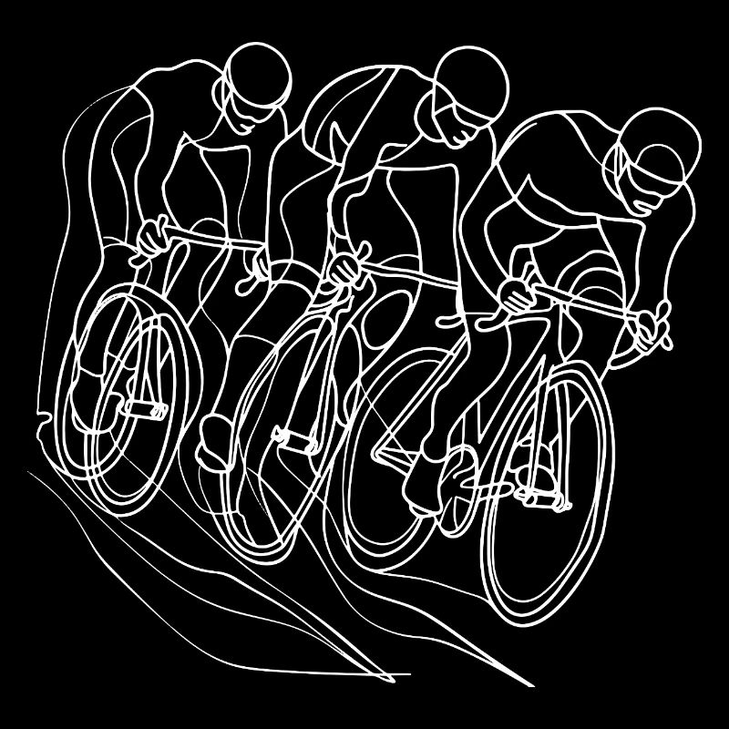 Dessin de ligne cycliste