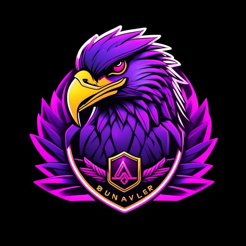 Futuristic eagle with neon accents