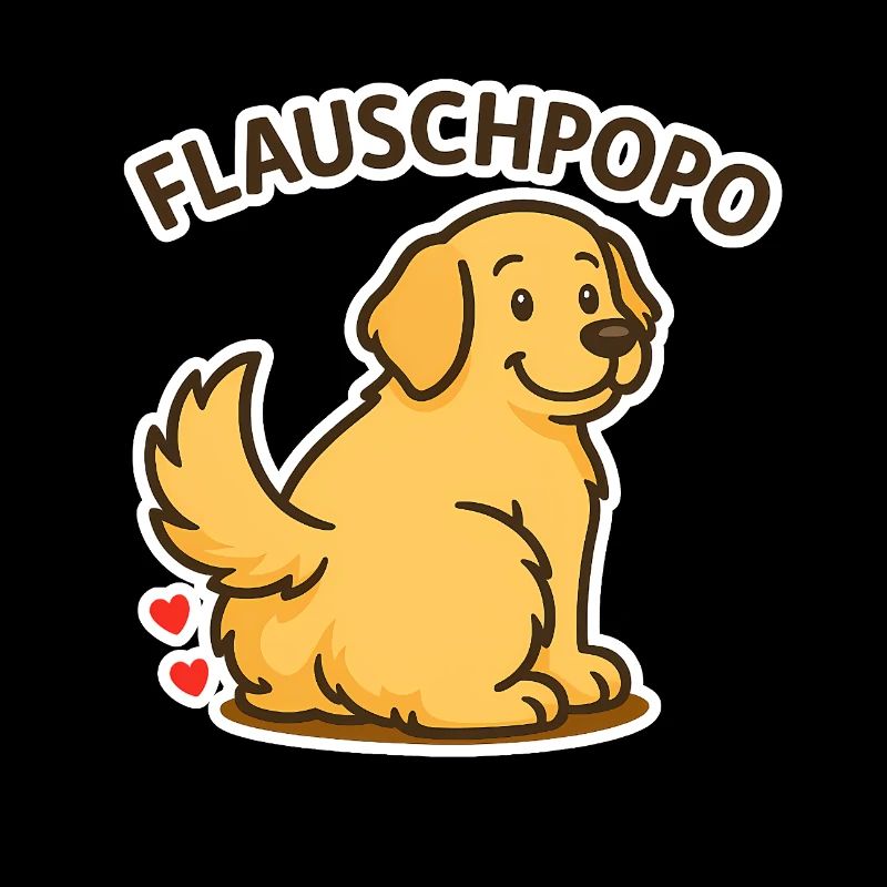 Fluffy butt - Chien mignon avec des fesses moelleuses