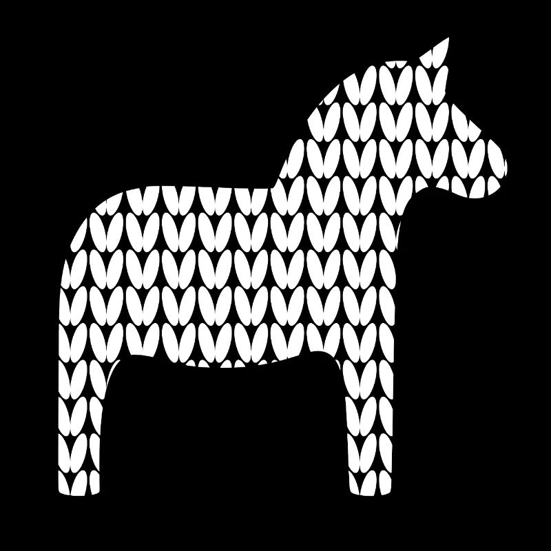 Dalapferd Strickmuster cozy Hygge Pferd skandi