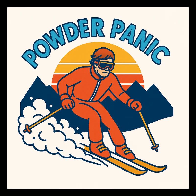Powder Panic Retro Ski
