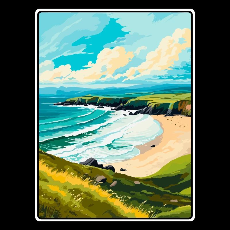 Dingle-Halbinsel Irland Reiseplakat Stadtbild