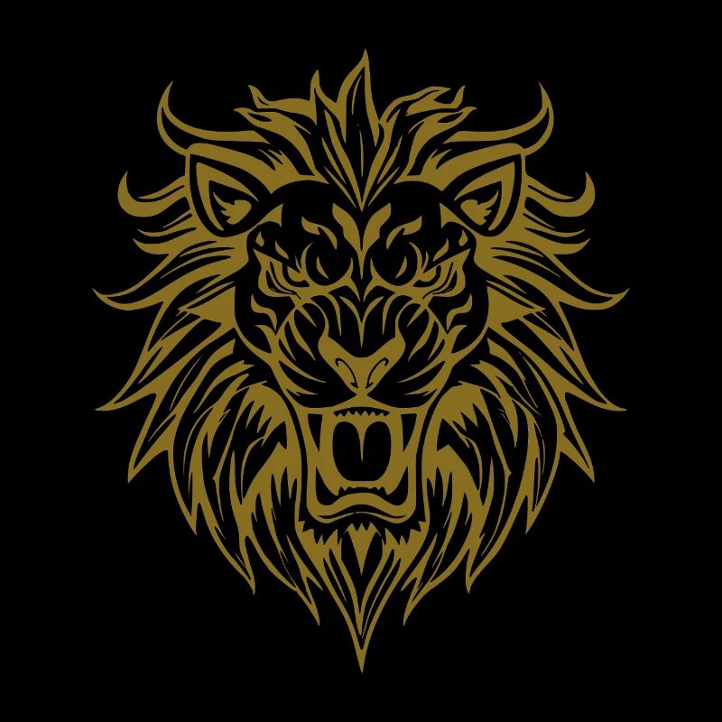 Tête de lion majestueuse