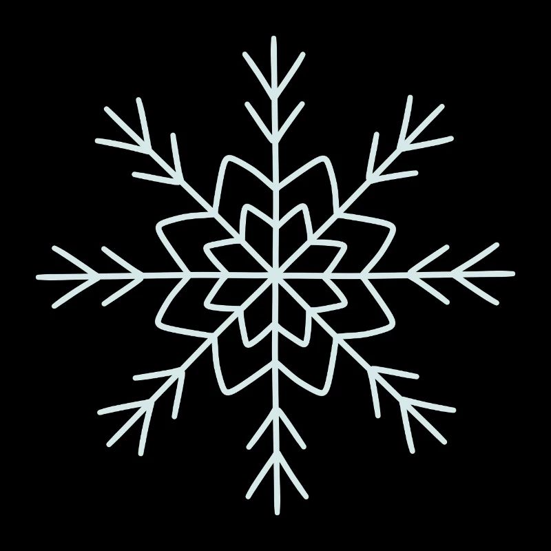 Intricate Snowflake Line Art Design