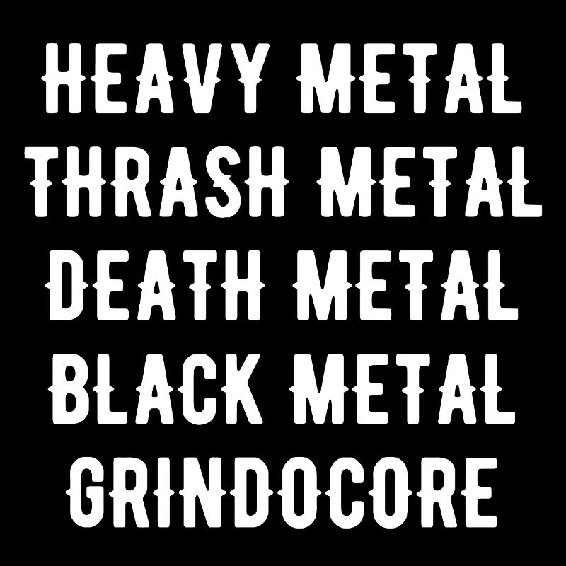 Heavy, Death, Thrash Metal Grindcore Typography