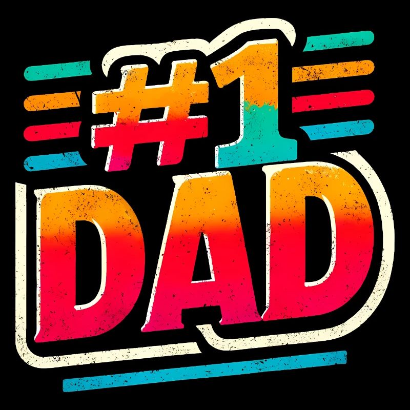 Nummer Eins Papa Regenbogengrafik, Väter