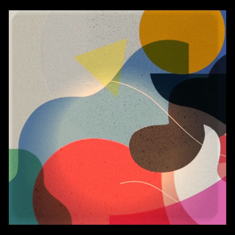 Abstract Color Shapes Composition