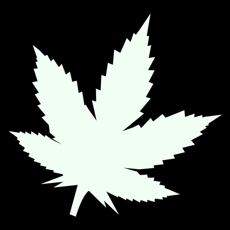 Cannabis Blatt Silhouette Mint