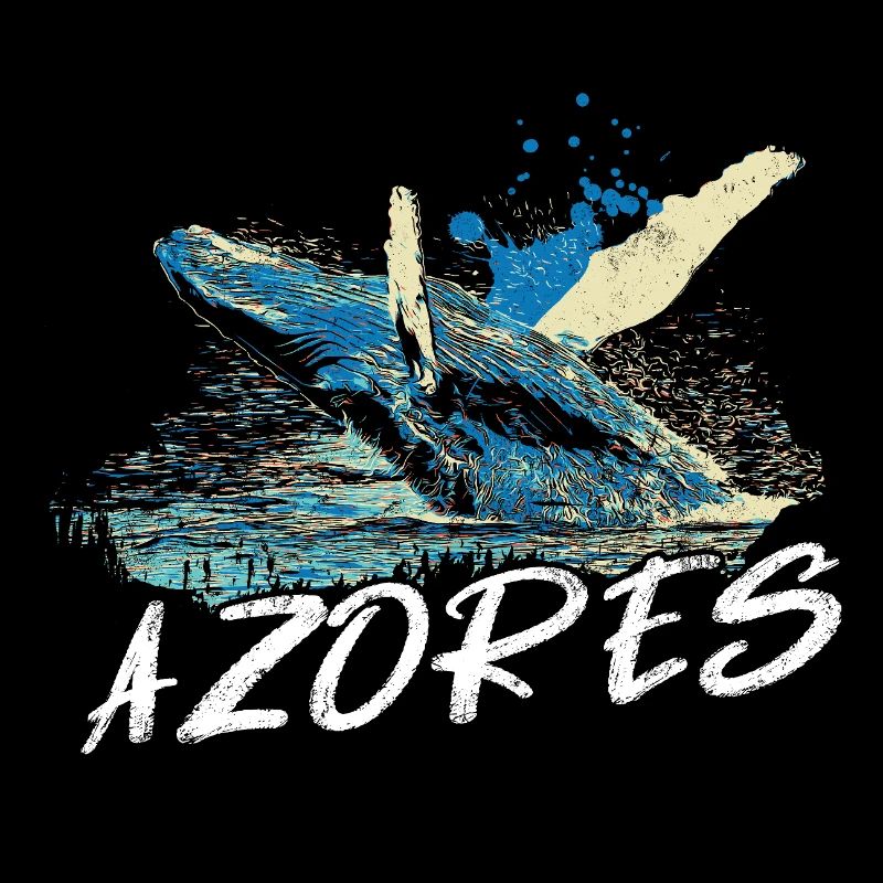 Azoren Buckelwal, Blauer Ozean Kunst