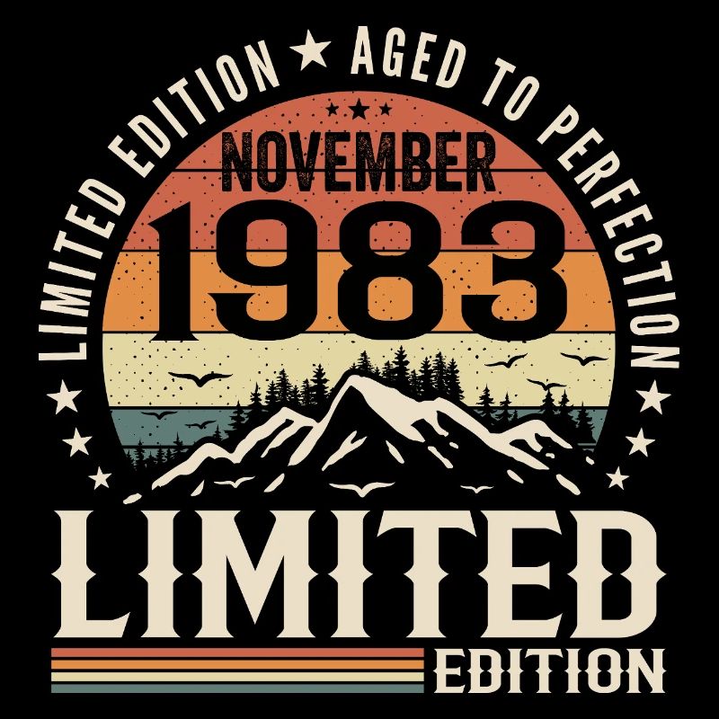 November 1983 Einzigartiger Retro-Geburtstag