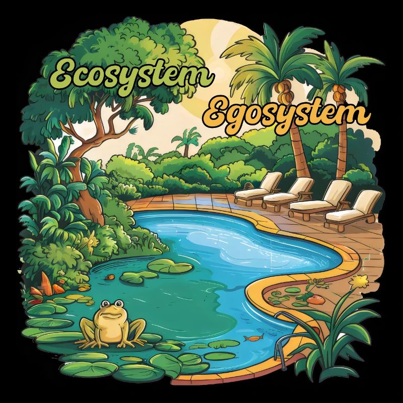Ecosystem vs Egosystem Design Humour Environnement