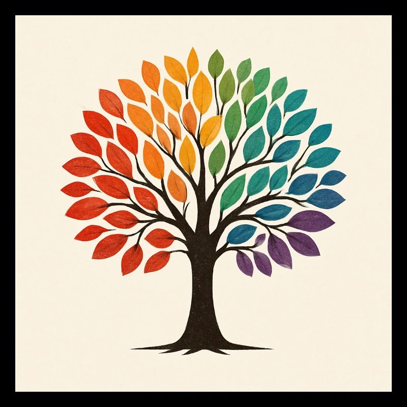 Regenbogen Baum Illustration