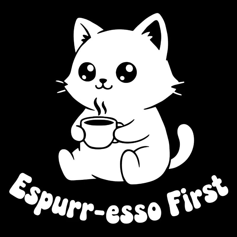 Kaffeekätzchen Latte Illustration