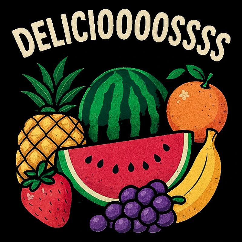 Cheerful Tropical Fruit Splatter