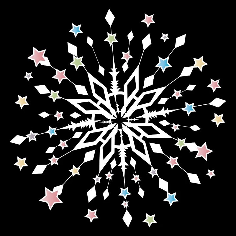 Mandala étoile de Noël avec des étoiles colorées