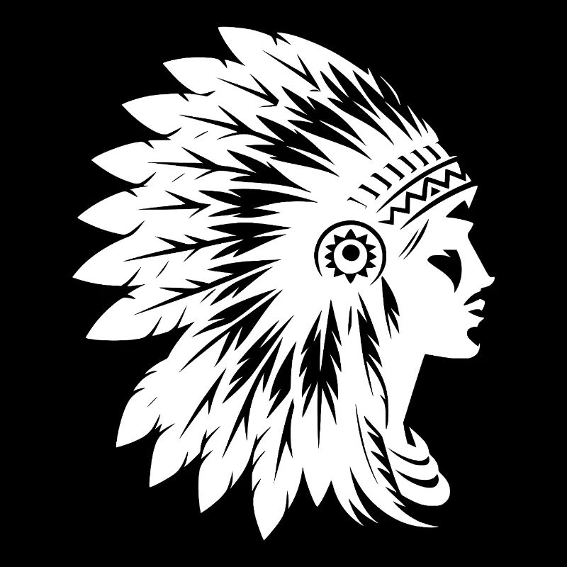 Eleganter Kopfschmuck mit Gesicht im Profil