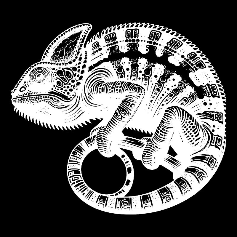 Süsses Chamäleon im Tarnmodus