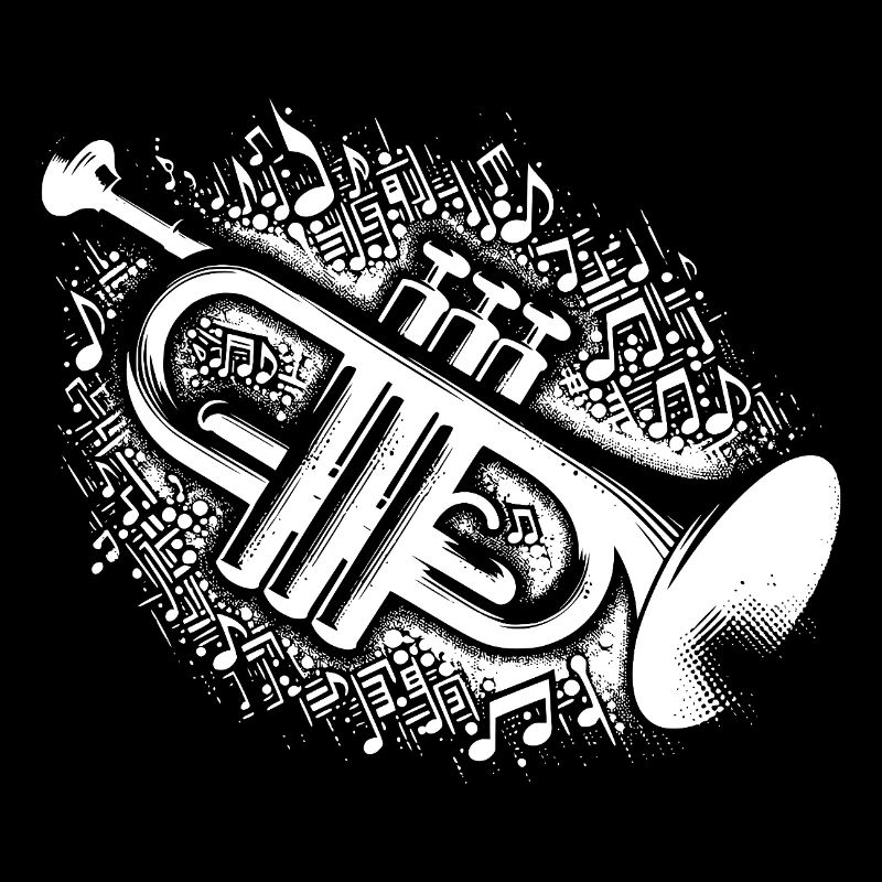 Trompeten Notenexplosion Zauber Blech mit Seele