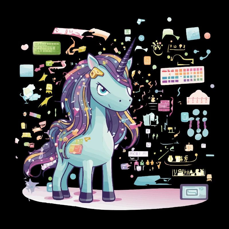 Illustration de sorts de la technologie licorne
