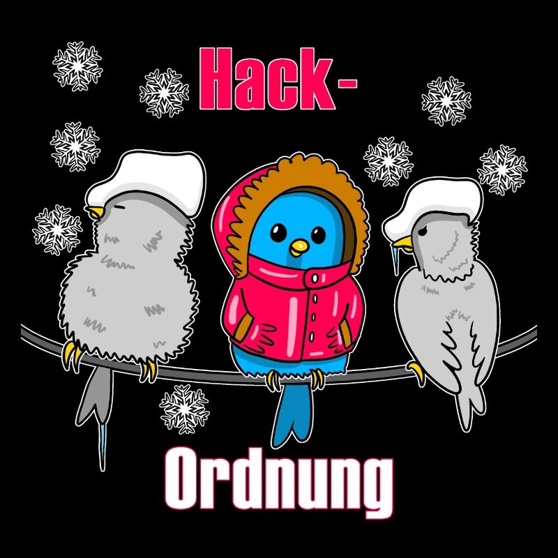 Dessin animé des oiseaux d’hiver – Hierrarchie drôle