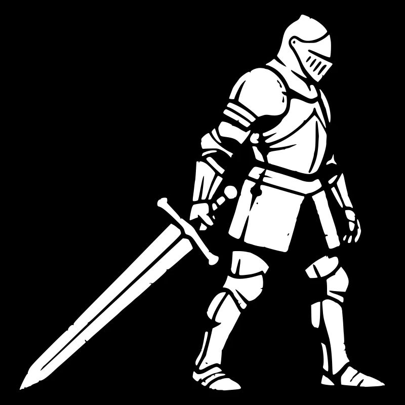 Schwarzer Ritter Silhouette Schatten