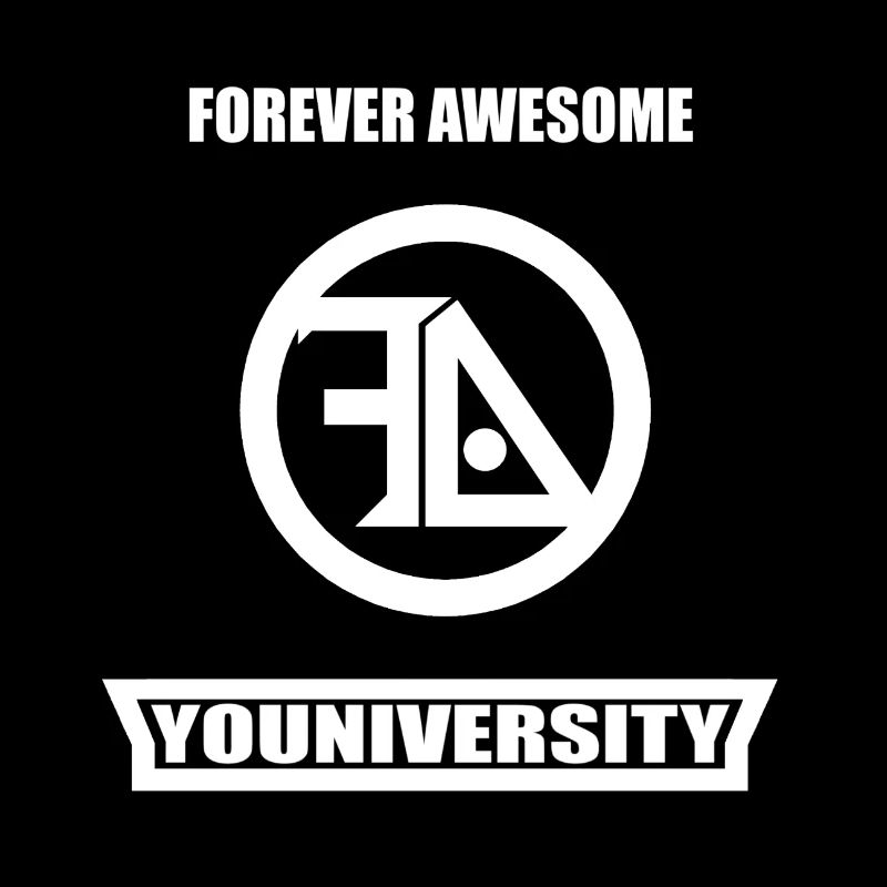 FOREVER AWESOME YOUNIVERSITY LOGO white