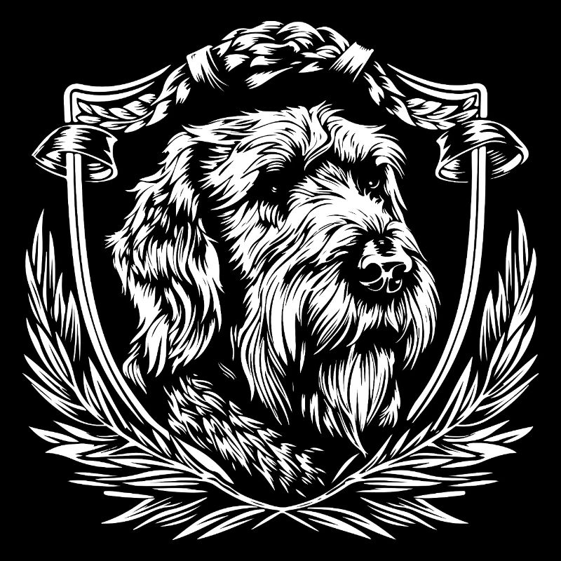 Hundewappen Linienkunst