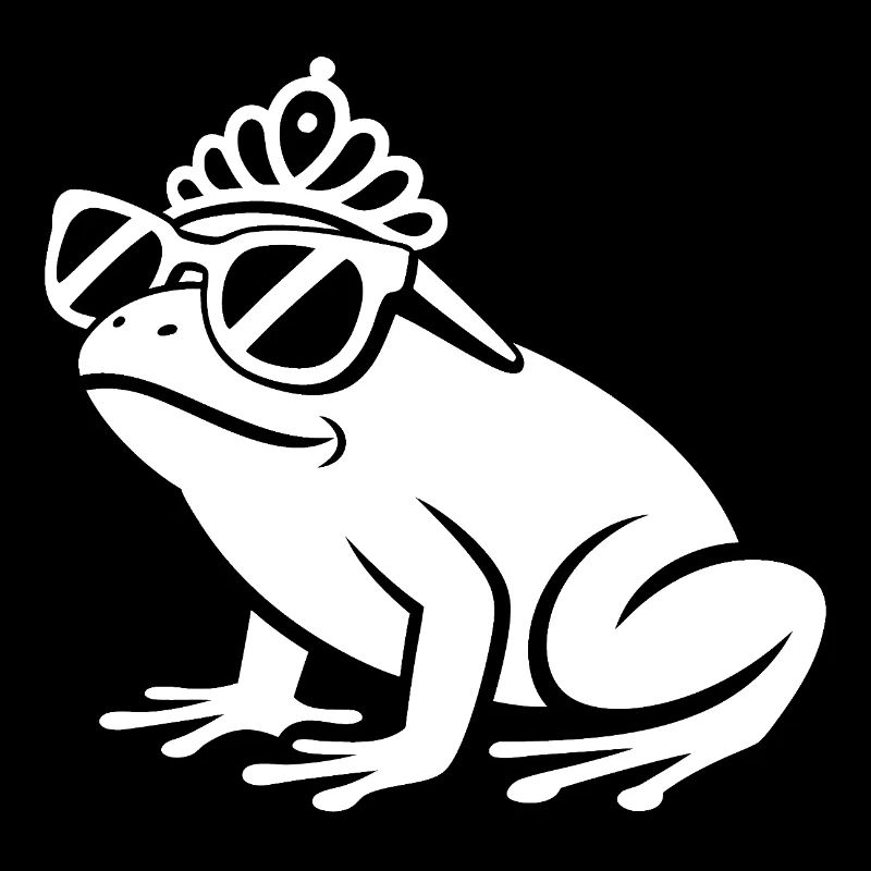 Frosch mit Krone und Sonnenbrille